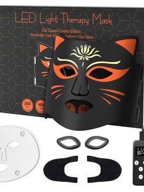 LED Red Light Therapy Mask Women's Cat Design Limited Edition 260 LED Lights.